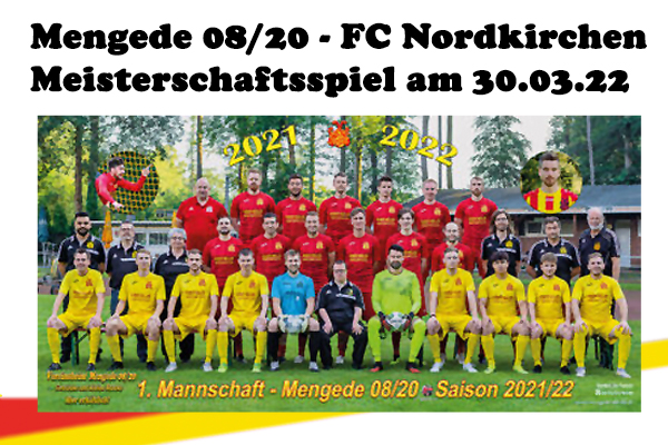 Mittwoch im Volksgarten Mengede - Das Topspiel gegen den FC Nordkirchen 1926 e.V.