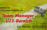 Wir suchen - Team-Manager U23-Bereich (m/w/d) zur Saison 2022/2023